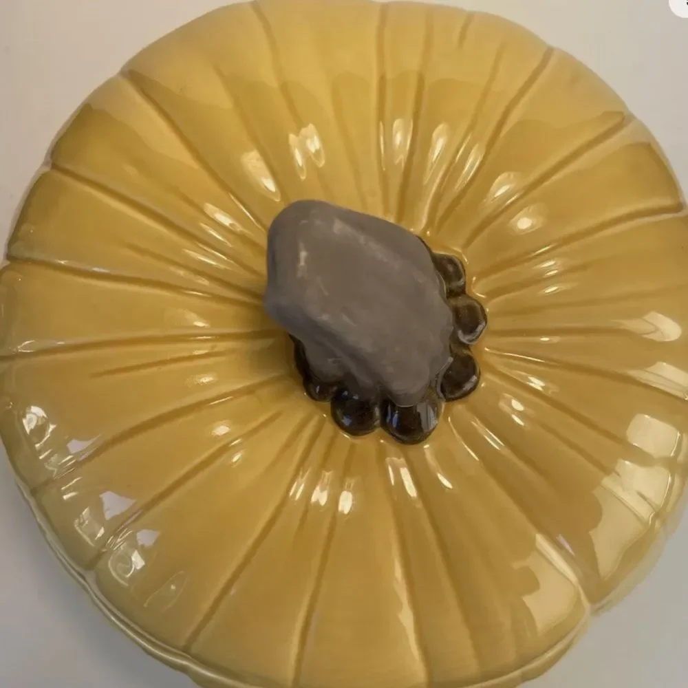 Crate & Barrel Yellow Pumpkin Tureen Signed by B Eigen!